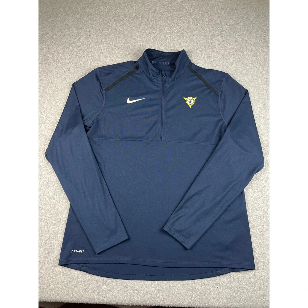 Nike Mad Ants Pullover Mens XL NBA G-League Blue Dri-FIT Quarter Zip Jacket